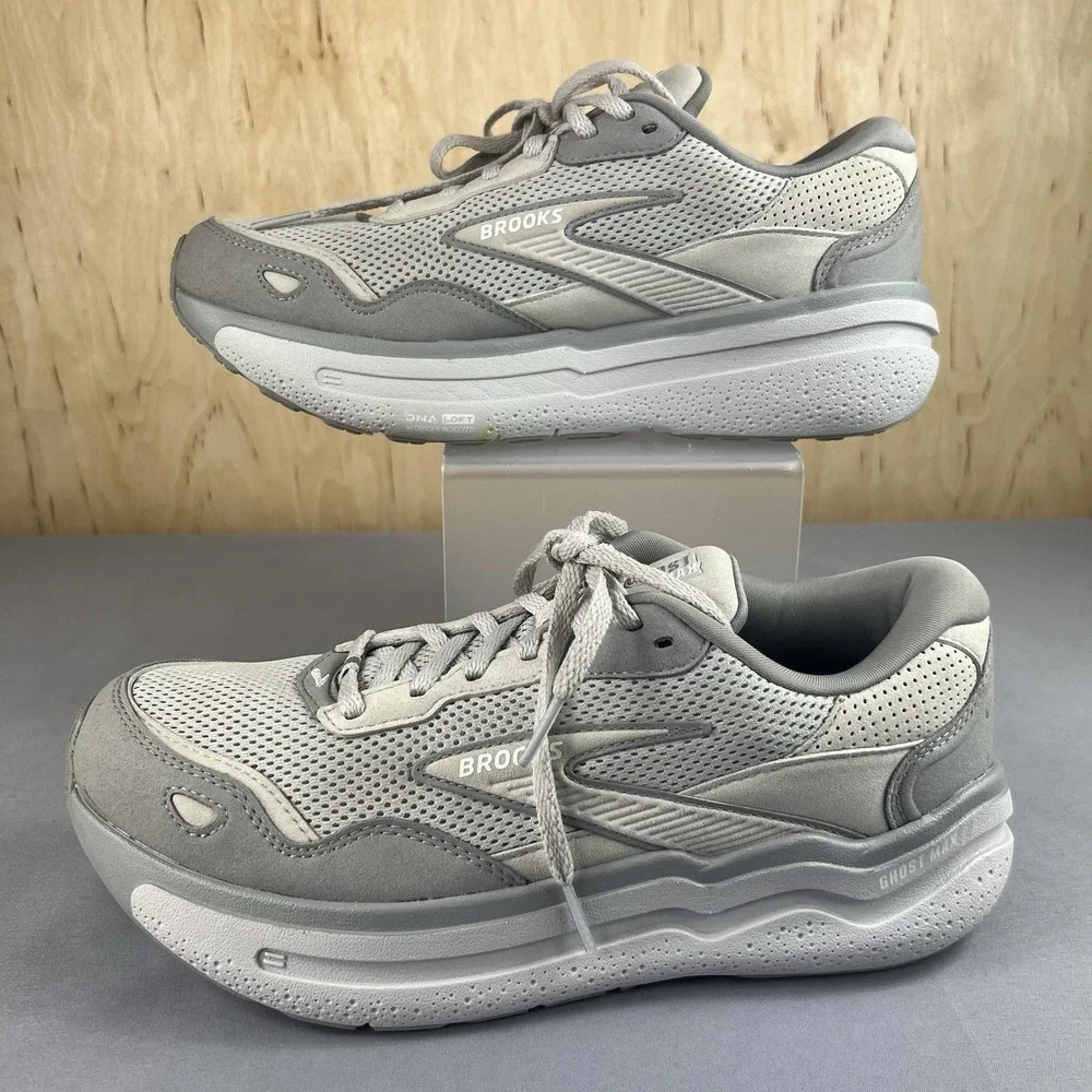 Brooks Ghost Max Women's Size 9.5 Gray Running Walking Shoes 1204331B056